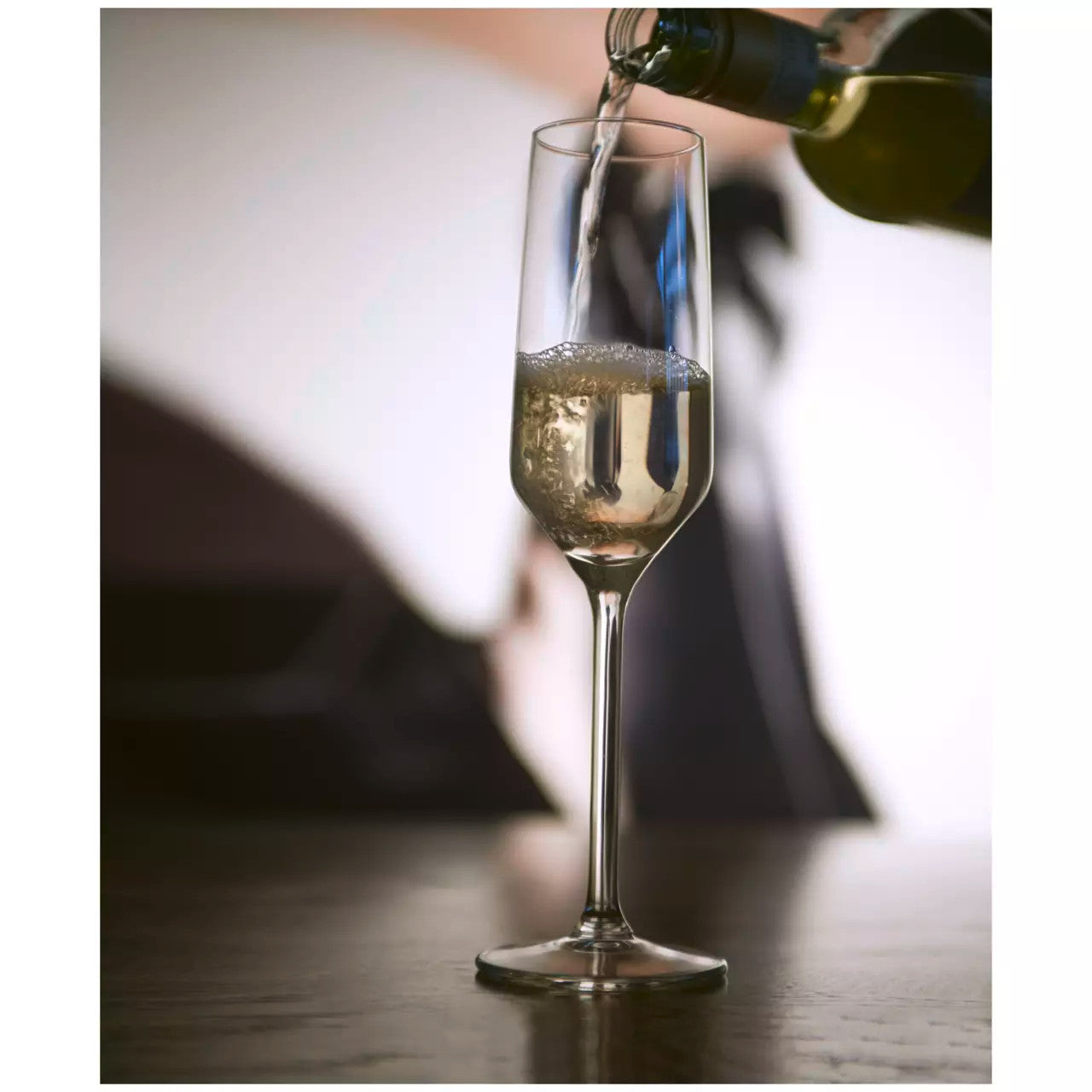 Royal Leerdam Champagneflûte Carre 22 cl - met gegraveerde schenkmaat